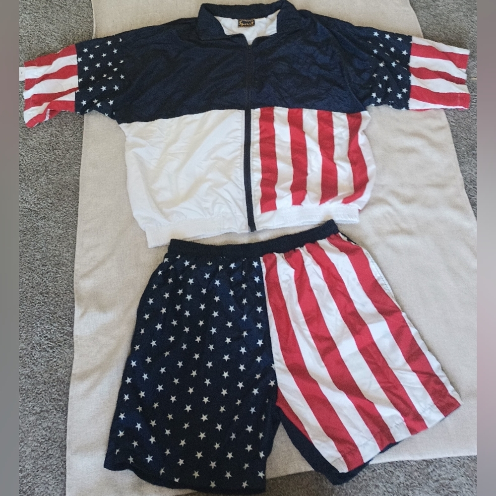 American Flag Jacket/short